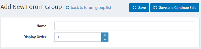 Add New Forum Group